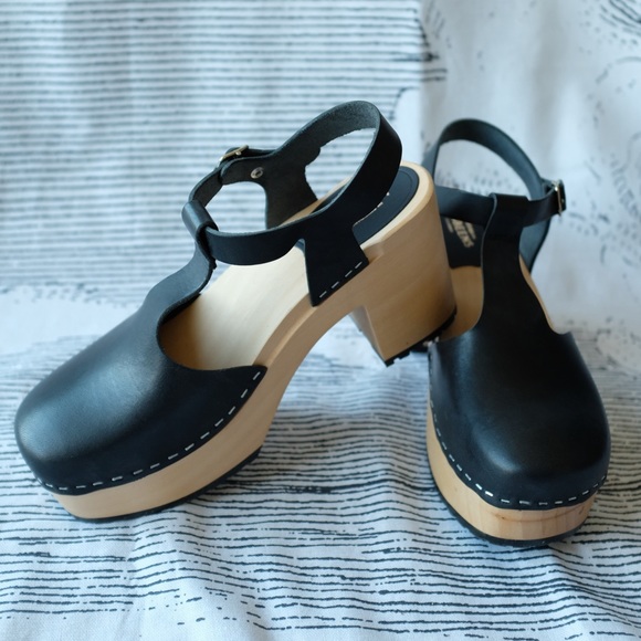 Swedish Hasbeens Shoes - Swedish Hasbeens Lotta Clog Black 38